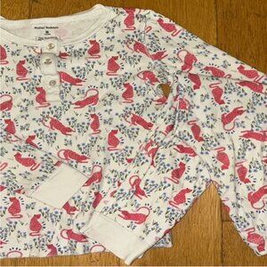 Roller Rabbit Kids Pajama Set - White with Cheetah Print